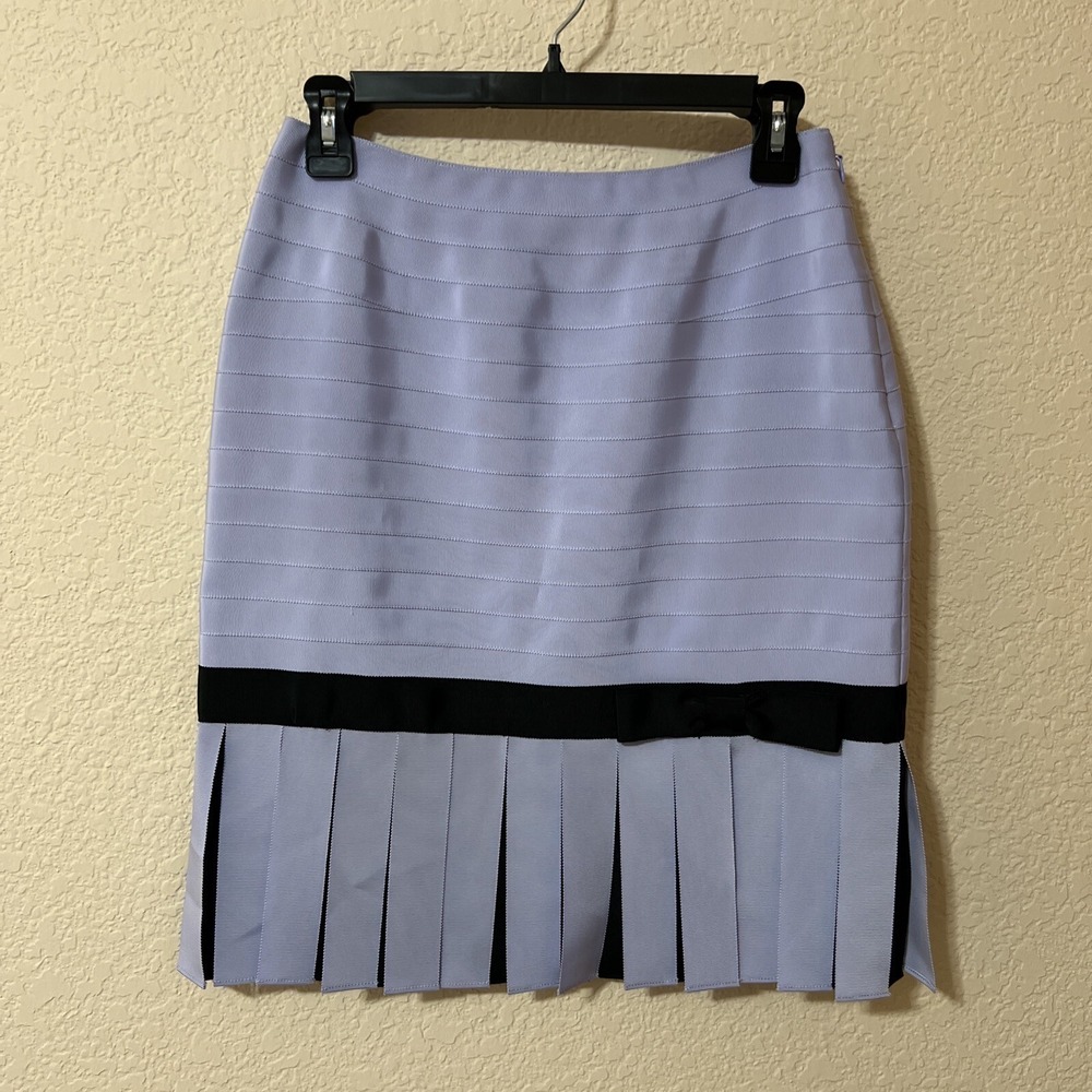 Carlisle Ribbon Bandage Skirt Bow size 2 Lilac Purple Lined Y2K Babydoll